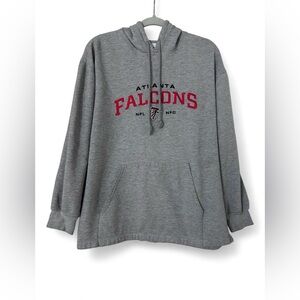 Atlanta Falcons NFL Hoodie Sweatshirt - Gray Pullover - Unisex - Approx Size M/L
